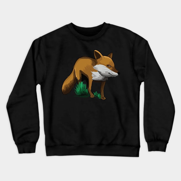 Fox foxes cute animal forest gift Crewneck Sweatshirt by Jackys Design Room